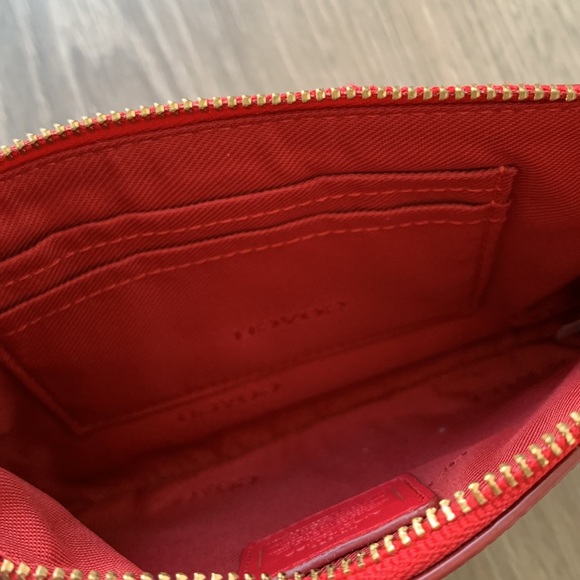 Coach Red Wristlet with gold details - Picture 6 of 9